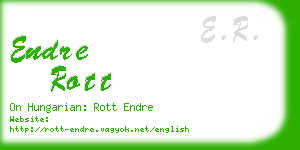 endre rott business card